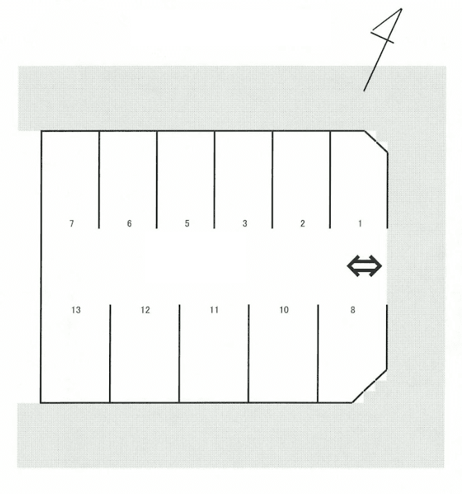 旭出第５パーキングの駐車配置図