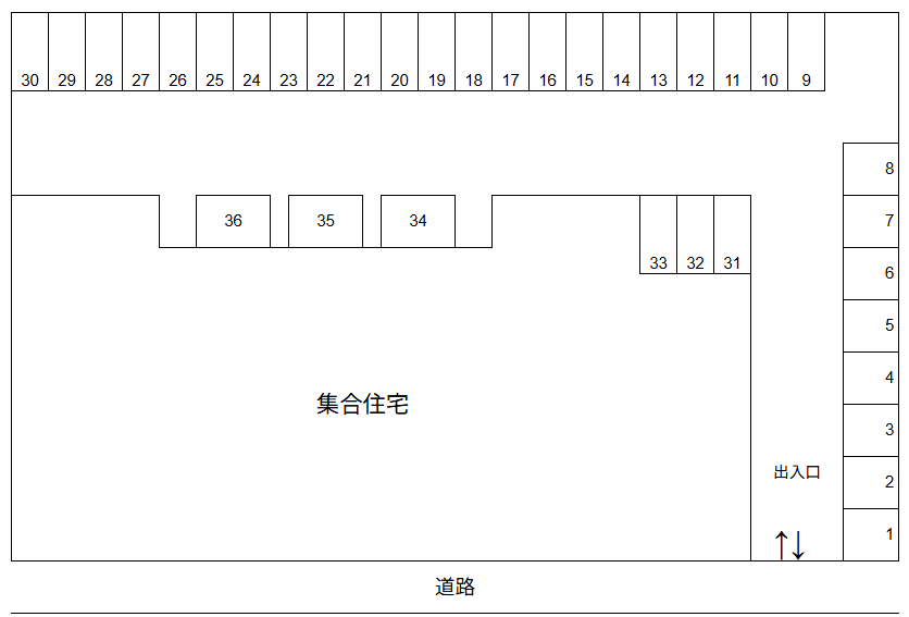 スムーズパーク原町田2丁目の駐車配置図