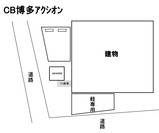 CB博多ｱｸｼｵﾝの駐車配置図
