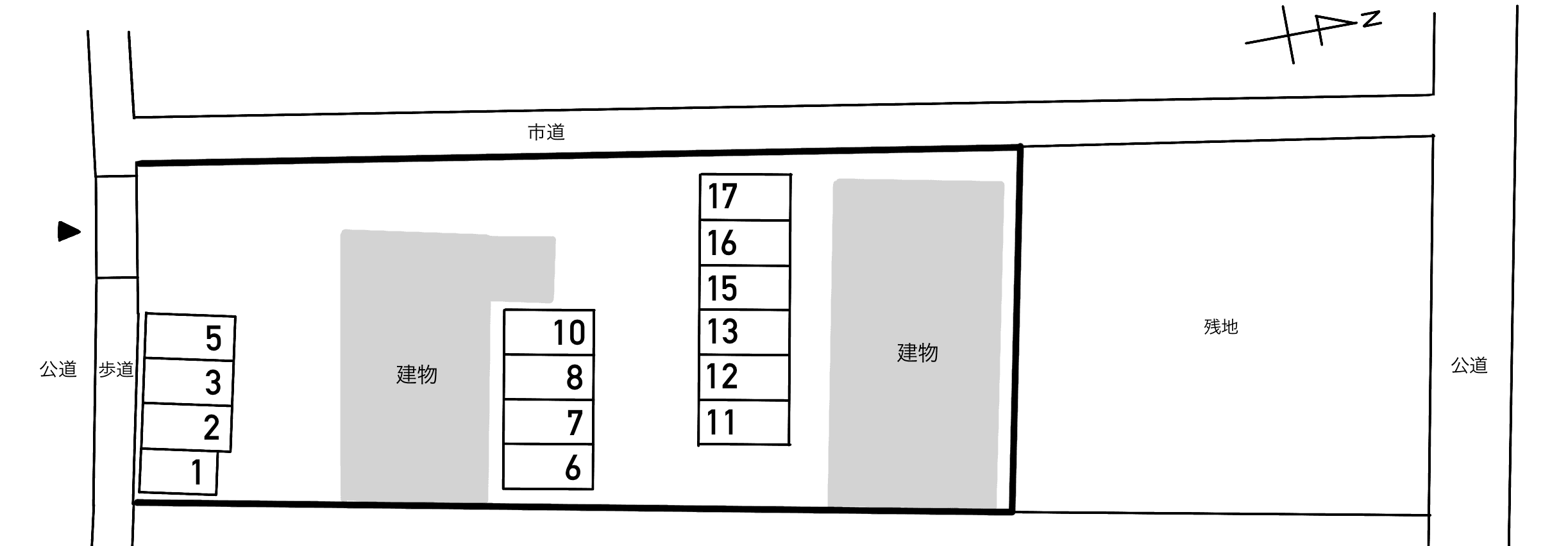 l'espoir　Aの駐車配置図