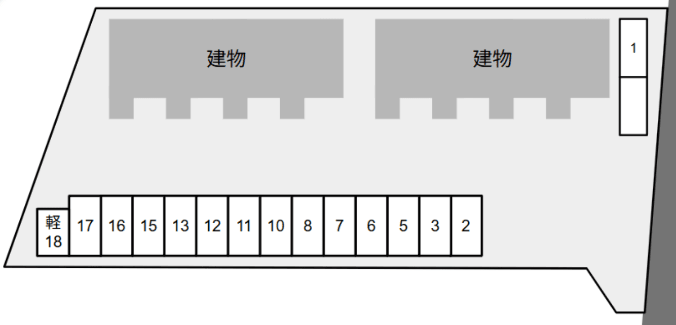 Ｆａｍｉｌｌｅ　Ａ・Ｂ別駐車場の駐車配置図