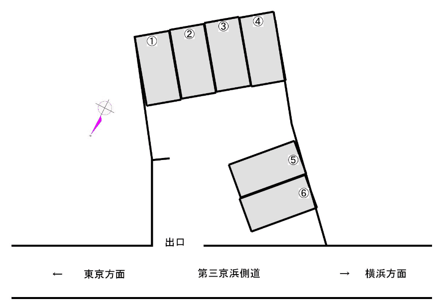 武笠駐車場Ⅱの駐車配置図