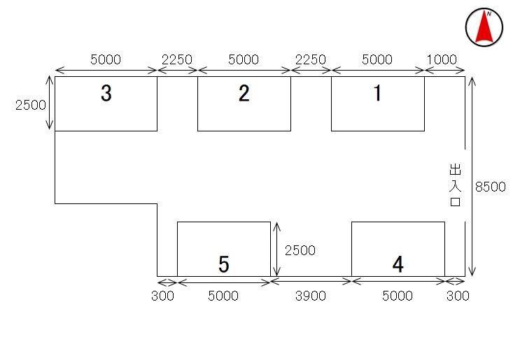 細田第33モータープールの駐車配置図