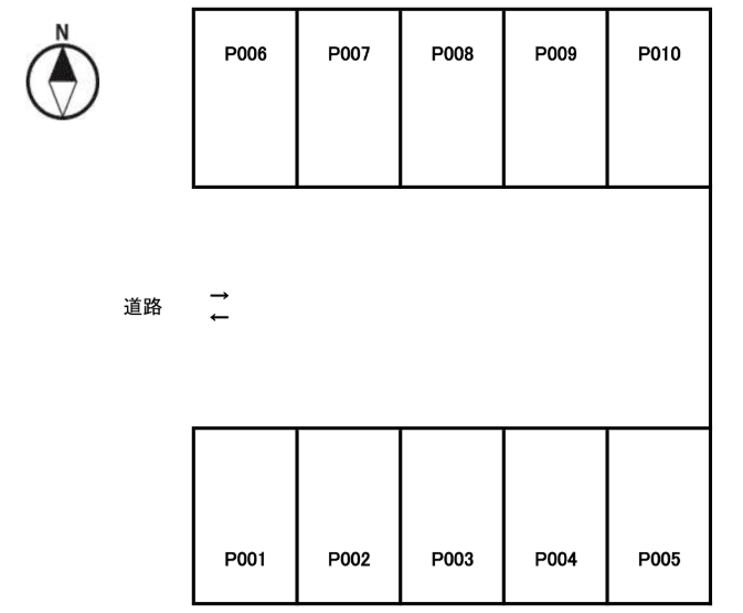 河野モータープールの駐車配置図