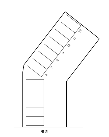 パークネット函館梁川町の駐車配置図
