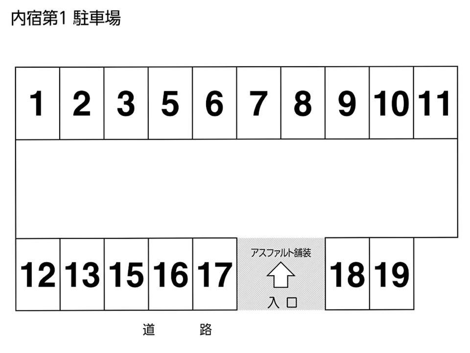 内宿第一駐車場の駐車配置図