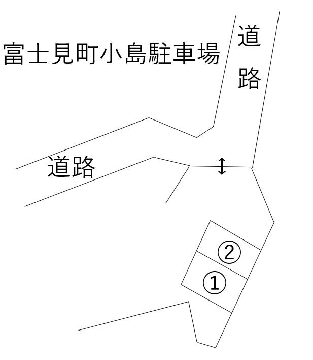 富士見町小島駐車場の駐車配置図