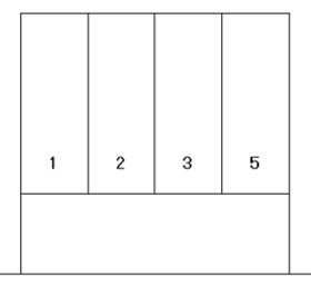 沖谷ガレージの駐車配置図