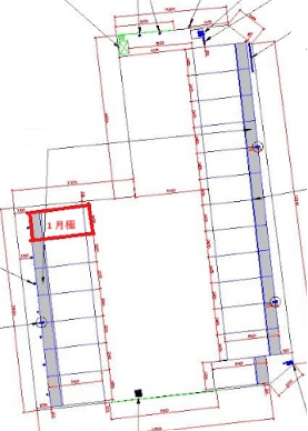物井駅前第１の駐車配置図