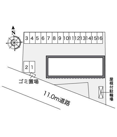アンジュＢ(35495)の駐車配置図