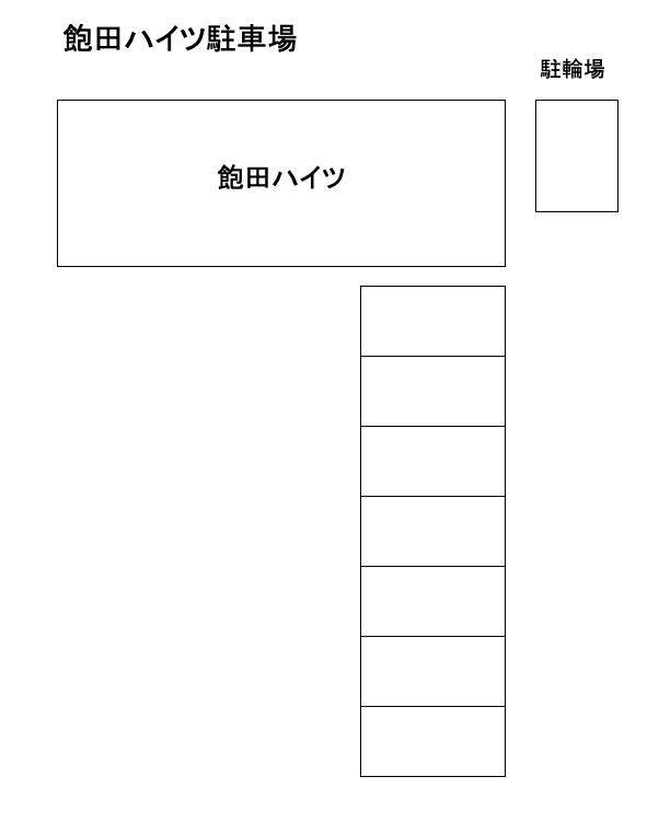 飽田ハイツの駐車配置図