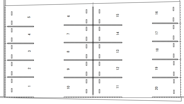 シーサイドパーキング第２の駐車配置図