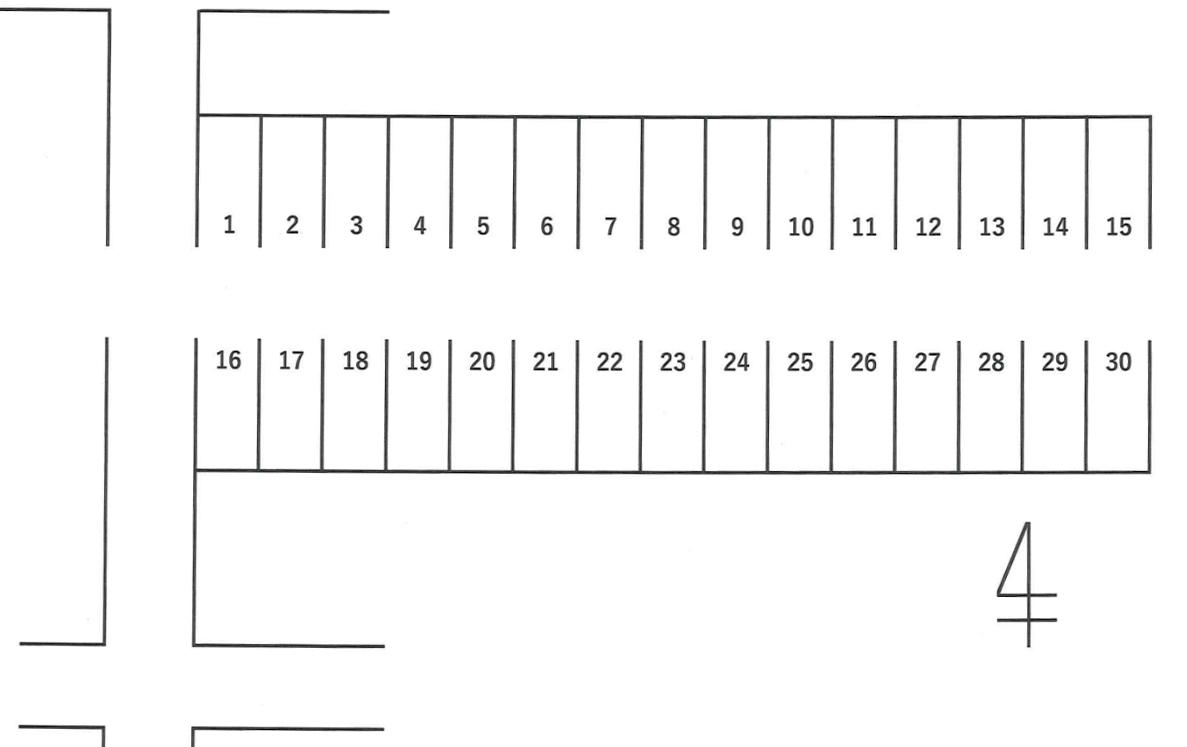 浜松市中央区篠ケ瀬町1076駐車場の駐車配置図