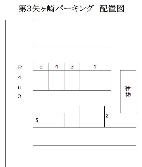 第３矢ヶ崎パーキングの駐車配置図