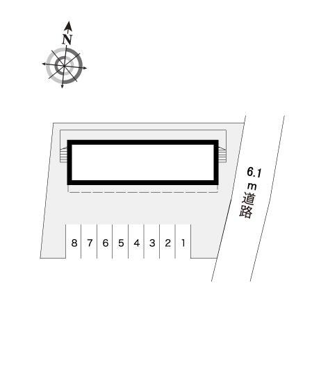 中筋(8363)の駐車配置図