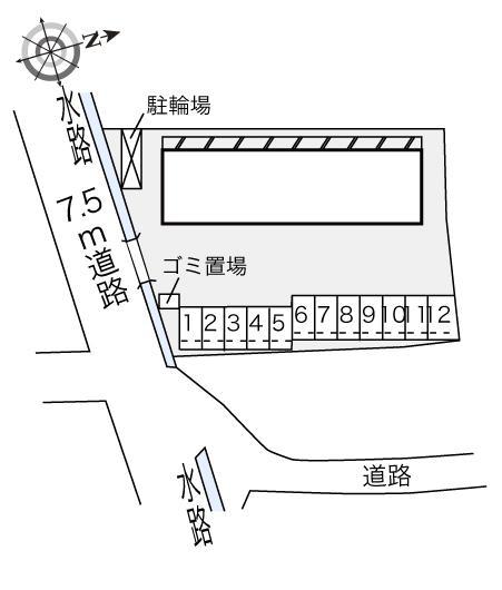 楠見中(23130)の駐車配置図