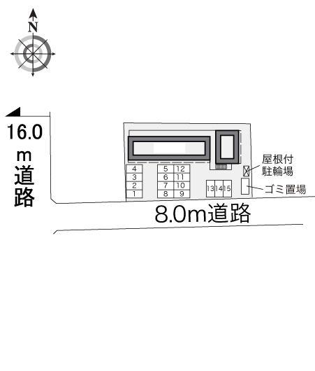 絆ハウス(34471)の駐車配置図