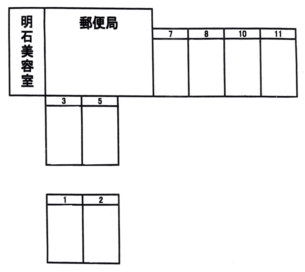 第2河渡3丁目駐車場の駐車配置図