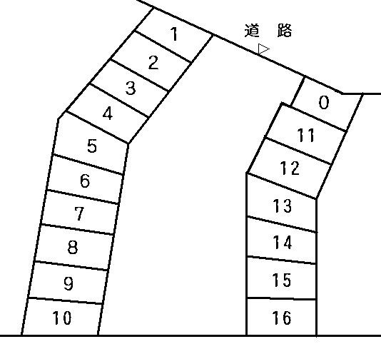 南太田２丁目駐車場の駐車配置図