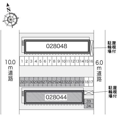 ジュネスⅣ(28044)の駐車配置図