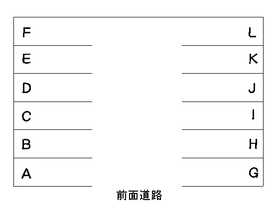 Jパーキングの駐車配置図