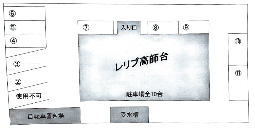 レリブ高師台の駐車配置図
