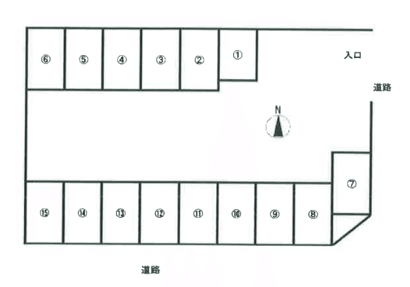 牧野駐車場の駐車配置図