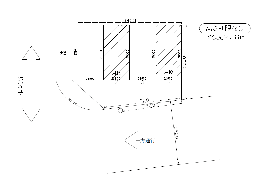 AQUA ARTESSIMO CONCORDIA駐車場の駐車配置図