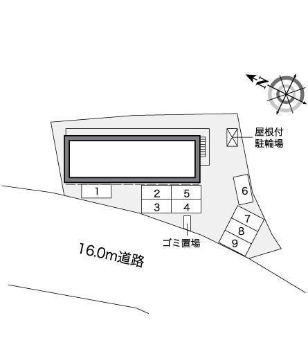 平田　２０３８(36575)の駐車配置図
