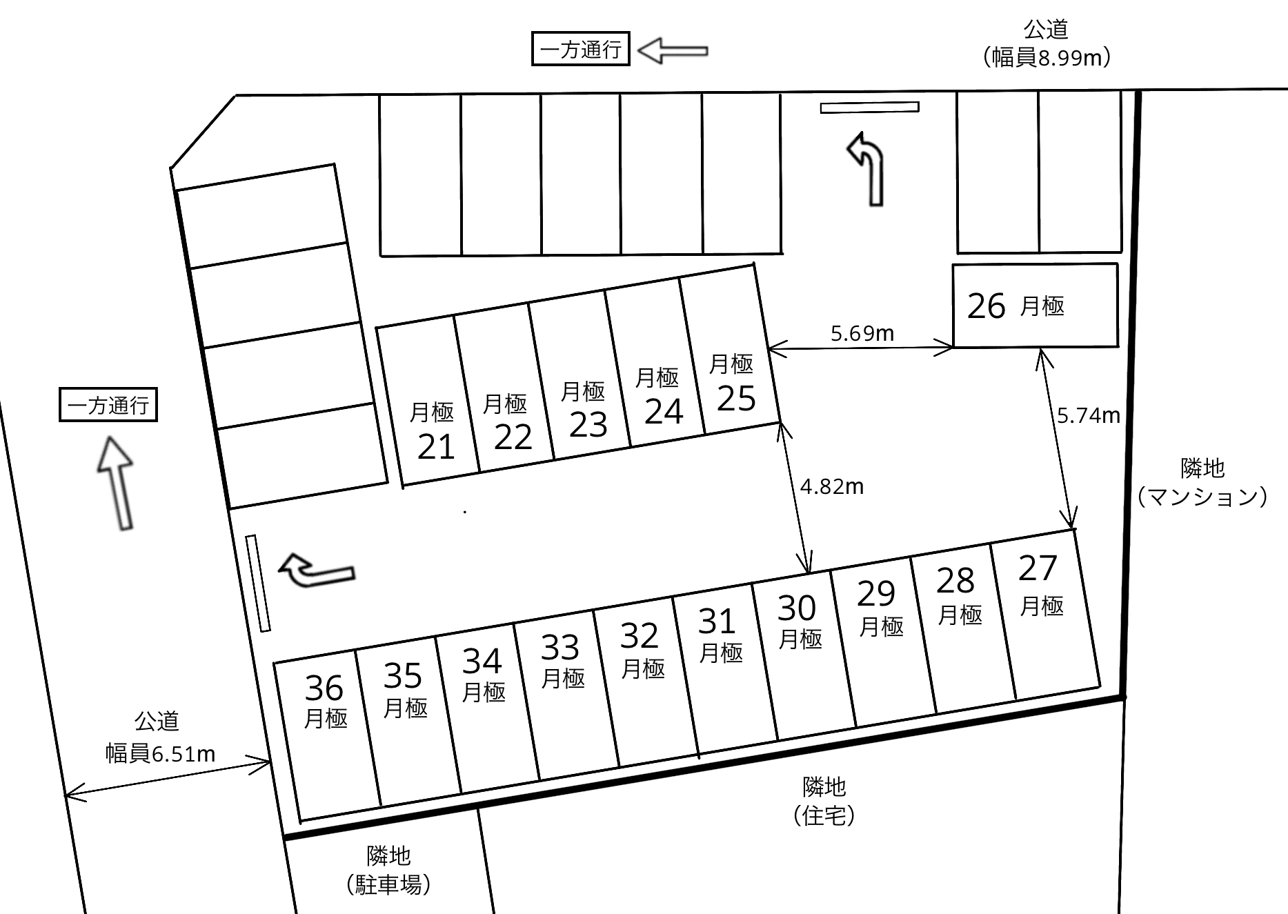 原２丁目第２の駐車配置図