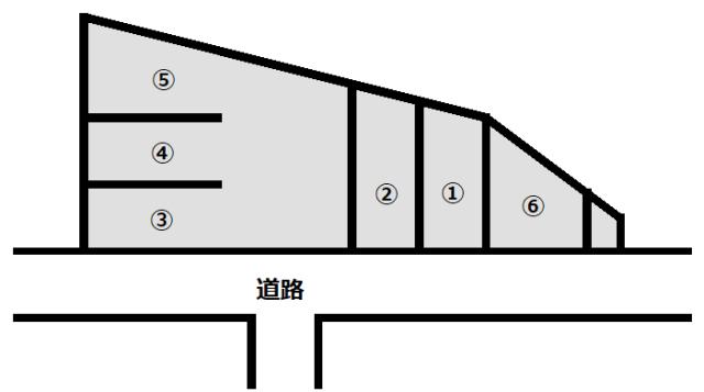 星取１丁目ガレージの駐車配置図
