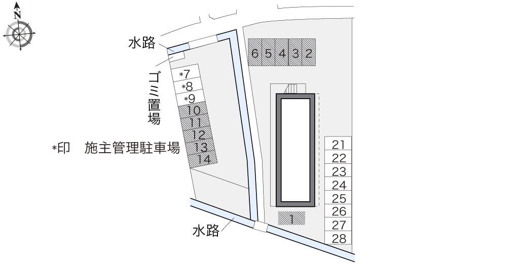 木花(17209)の駐車配置図