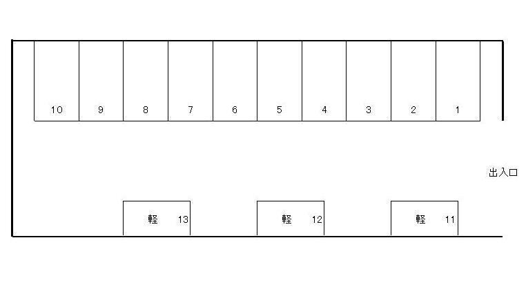 ジョイフル西神原№２パーキングの駐車配置図