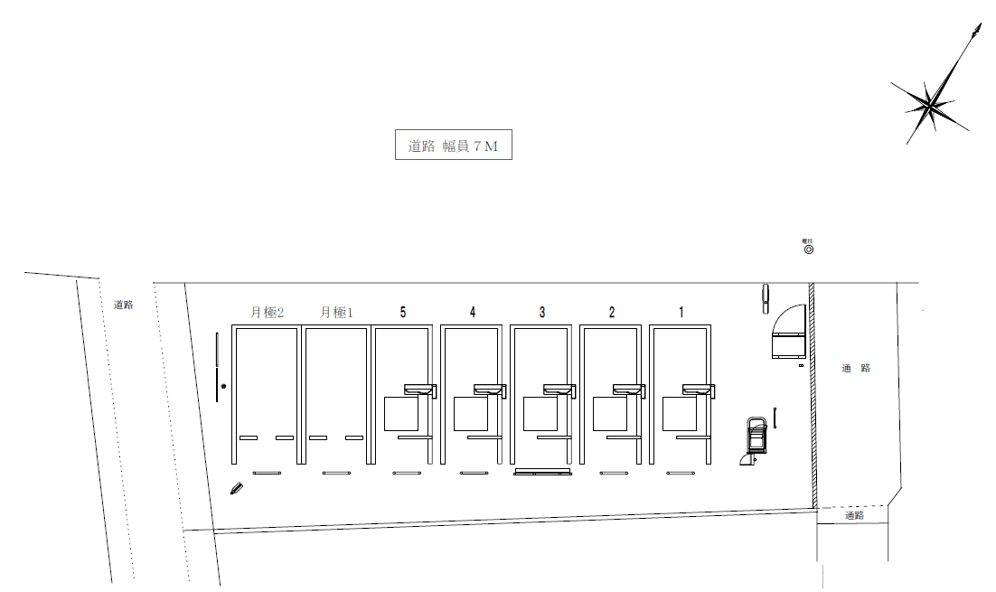 戸塚矢部町第８の駐車配置図
