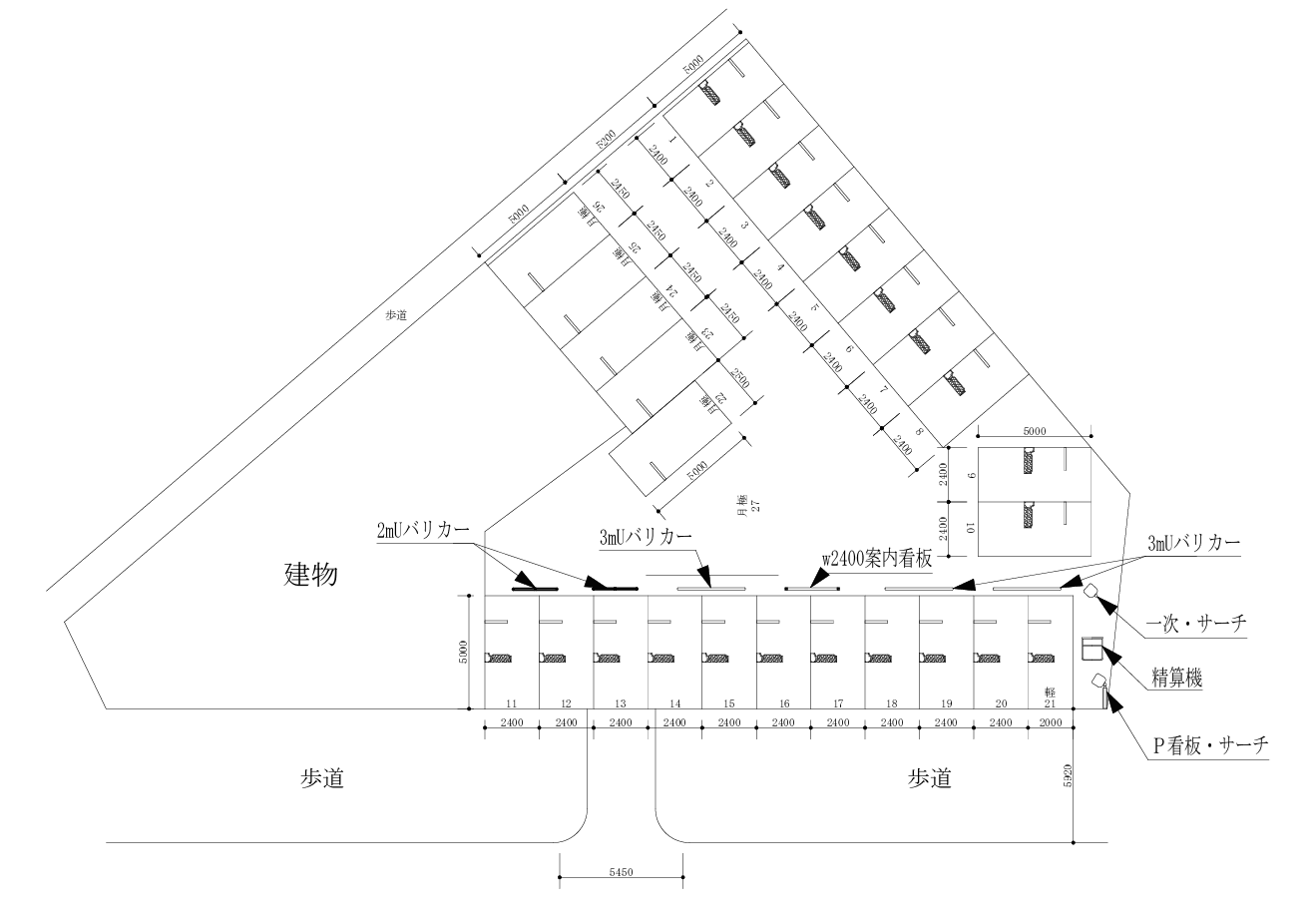 さくらパーク横川新町の駐車配置図