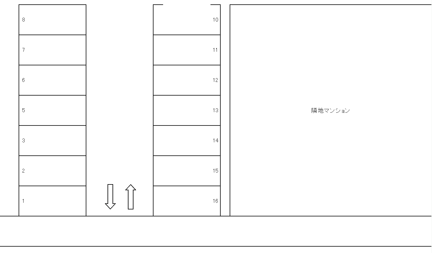 新白岡・中村駐車場の駐車配置図
