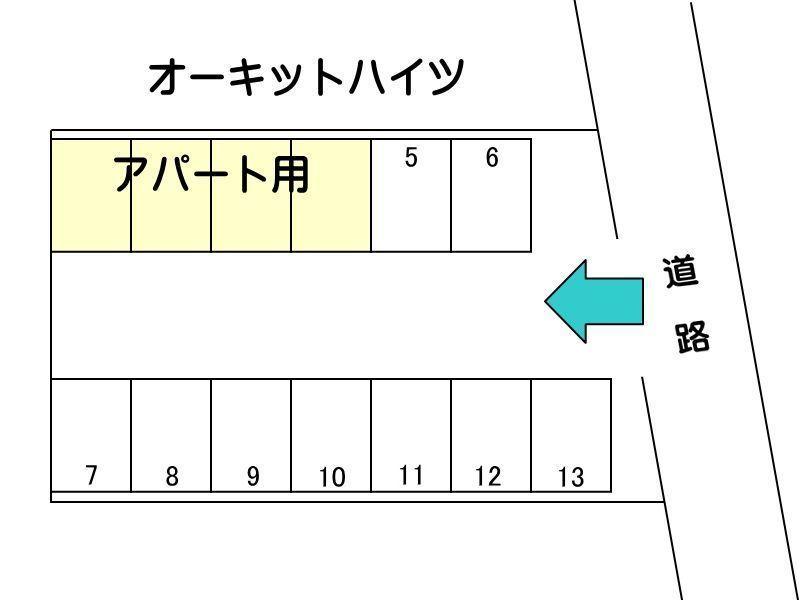 オーキット駐車場の駐車配置図