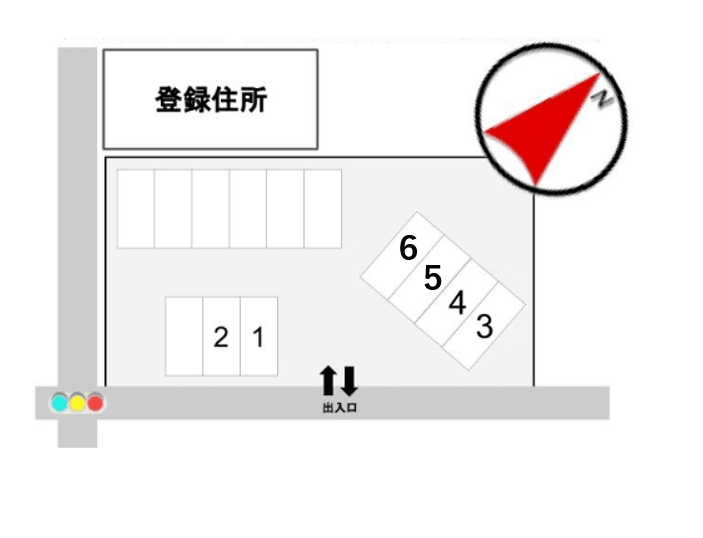二色浜駐車場の駐車配置図