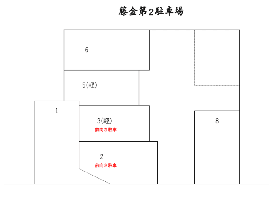 藤金第２駐車場の駐車配置図