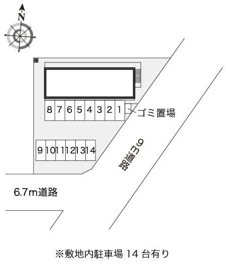 藍(15437)の駐車配置図