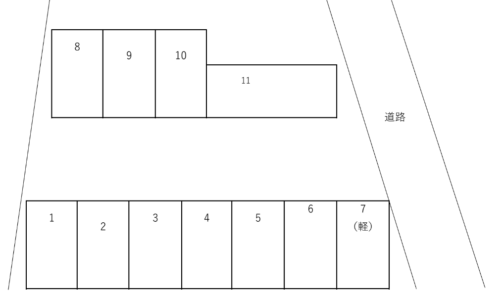 塩屋町駐車場の駐車配置図