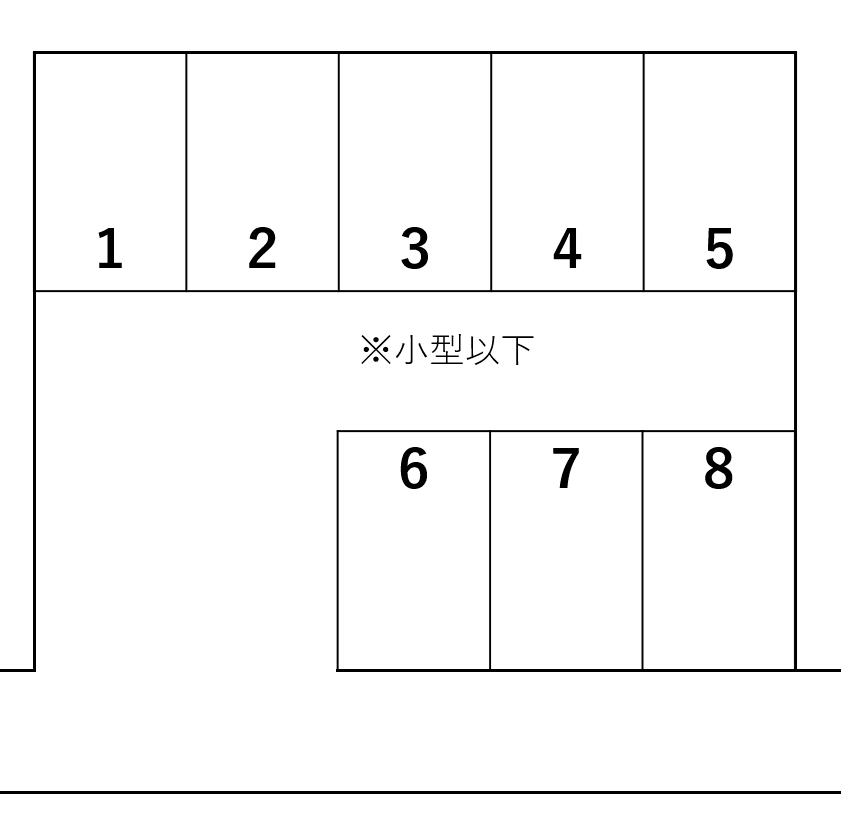 シンコー日吉台２パーキングの駐車配置図