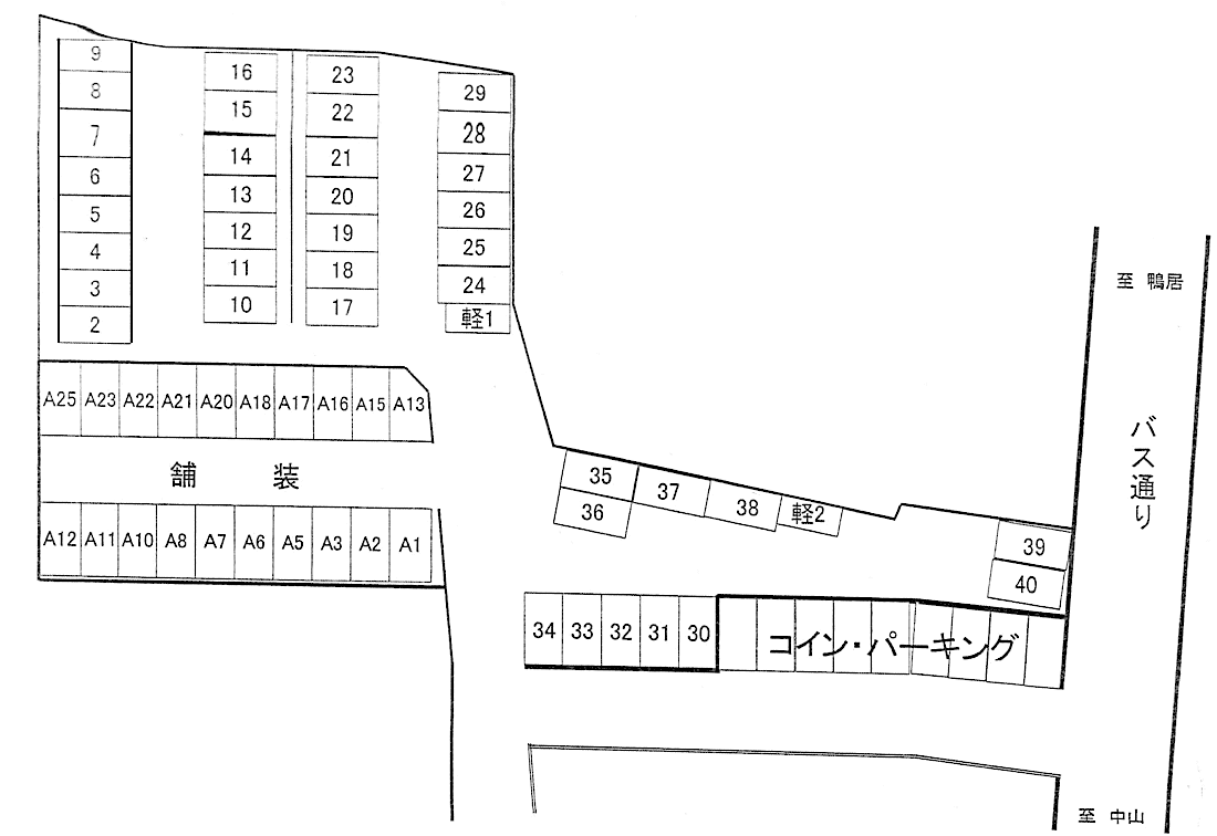 ヤマセパーキングの駐車配置図