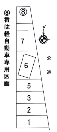 桜ヶ丘森駐車場の駐車配置図