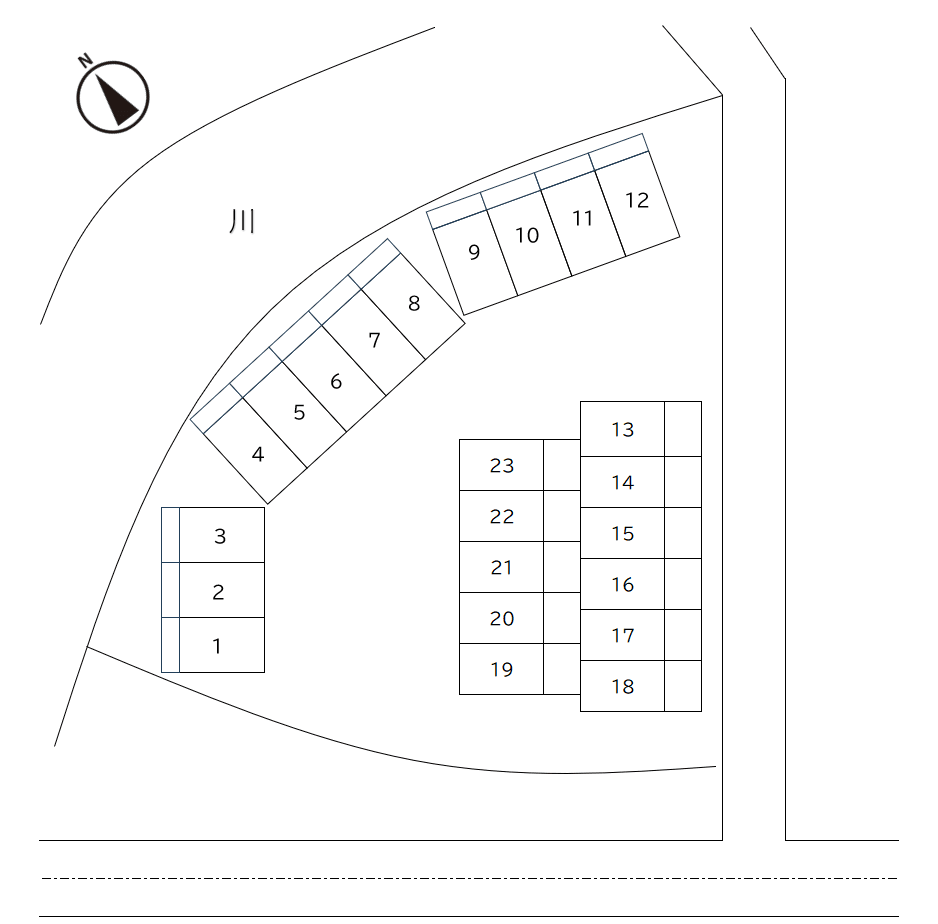 茶畑駐車場の駐車配置図