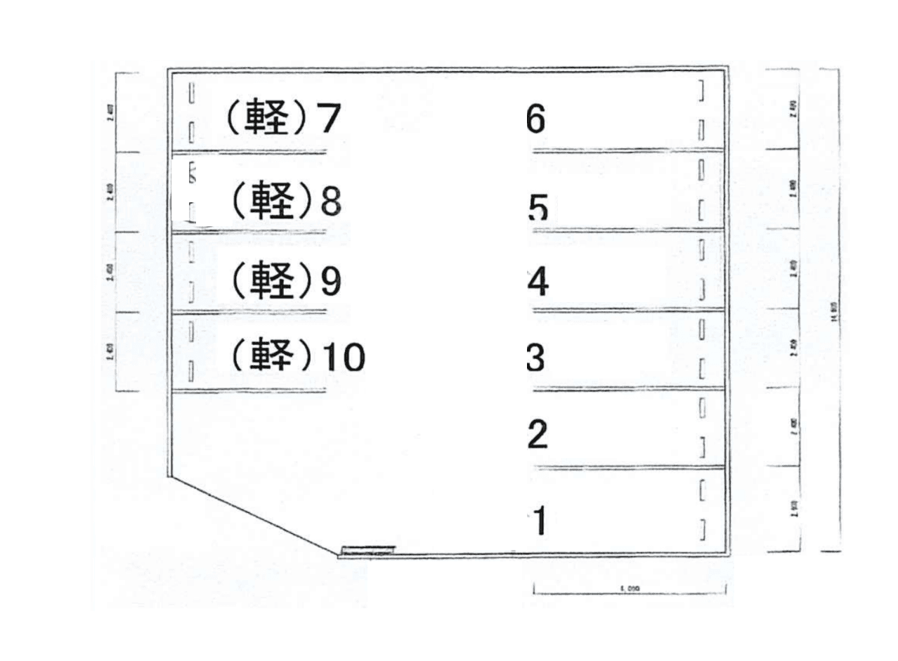 日出豊岡辻間団地阿部パーキングの駐車配置図