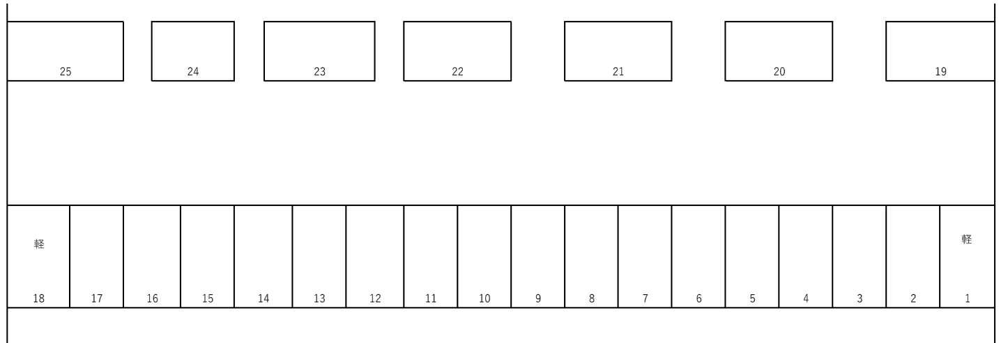 麦島東町駐車場の駐車配置図