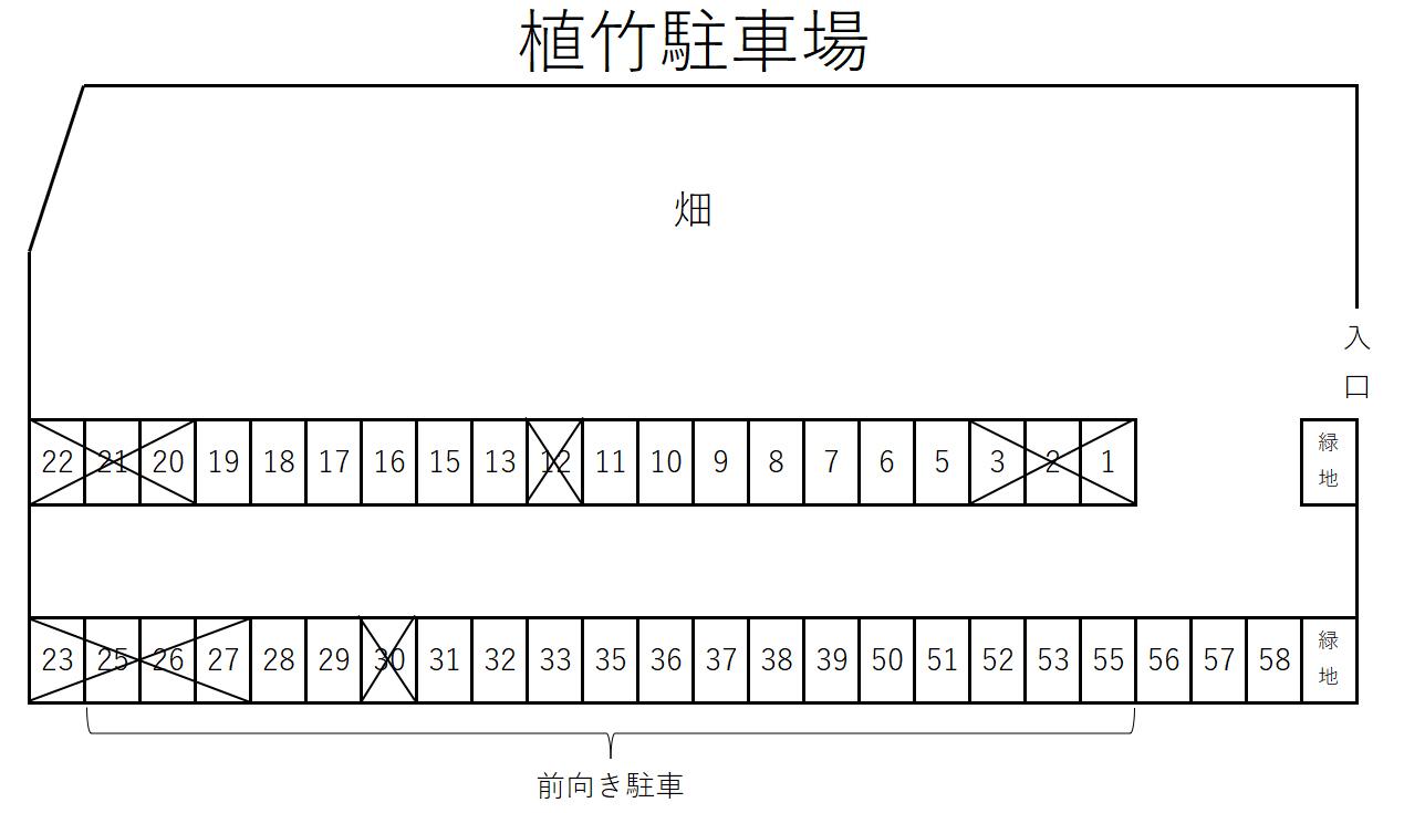 植竹駐車場の駐車配置図
