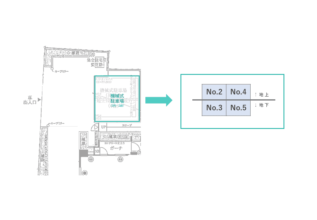 東日暮里一丁目12番駐車場の駐車配置図