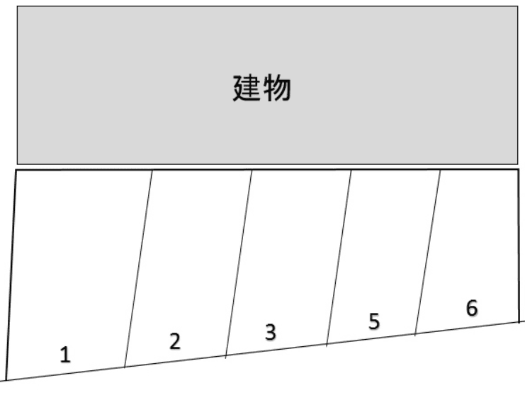 A.HOUSE　駐車場の駐車配置図